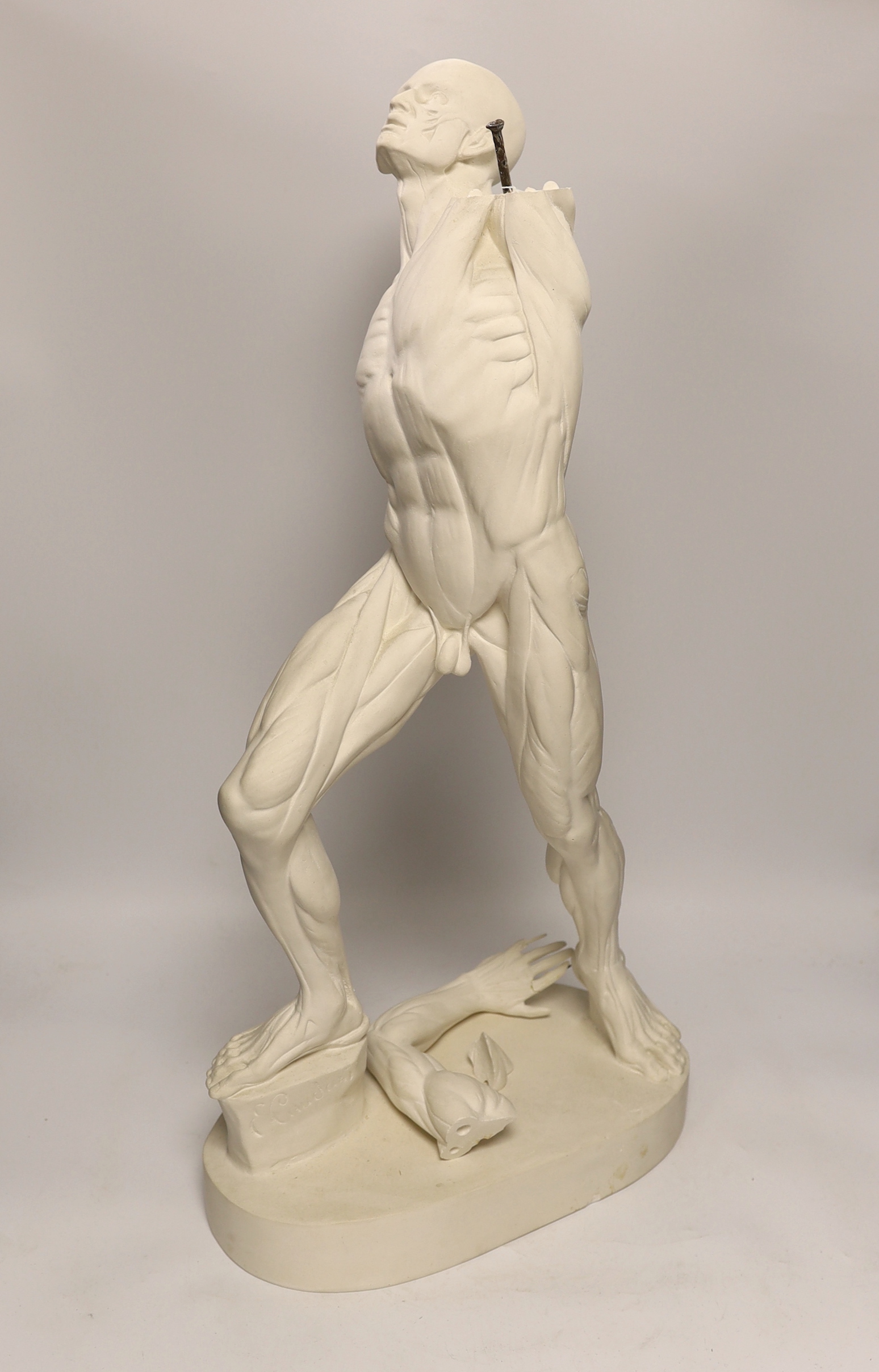 A plaster Echore model, 60cm high (left arm damaged)